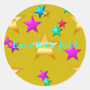 Uitstekende Job Reward-Sticker Ronde Sticker