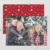 Uitstekende kerstkaarten met volledige openbaring feestdagenkaart (Voorkant / Achterkant)