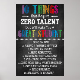 Uitstekende klaslokalen voor studenten poster