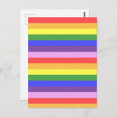 Uitstekende kwaliteit Rainbow Stripe heldere kleur Briefkaart (Voorkant / Achterkant)