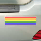 Uitstekende kwaliteit Rainbow Stripe heldere kleur Bumpersticker (Op auto)