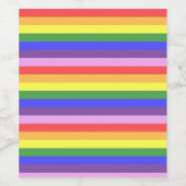 Uitstekende kwaliteit Rainbow Stripe heldere kleur Wijn Etiket (Enkel label)