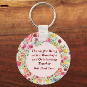 Uitstekende leraar Sleutelhanger & krans (Voorkant)