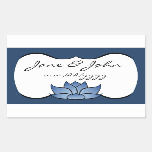 Uitstekende Lotus in Blauwe Sticker