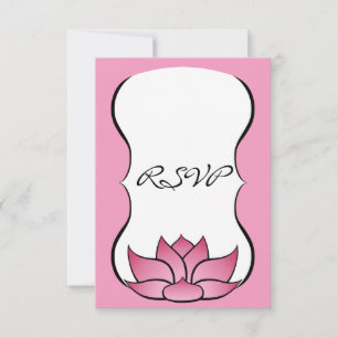 Uitstekende Lotus in Roze RSVP-Kaart RSVP Kaartje