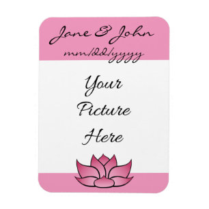 Uitstekende Lotus in roze Save-the-Date Magnet Magneet