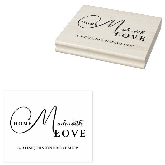 Uitstekende minimalistische kalligrafie Home Made Rubberstempel (Gestempeld)