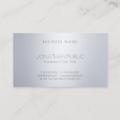 Uitstekende, moderne, zilveren look-monogram boven visitekaartje (Achterkant)