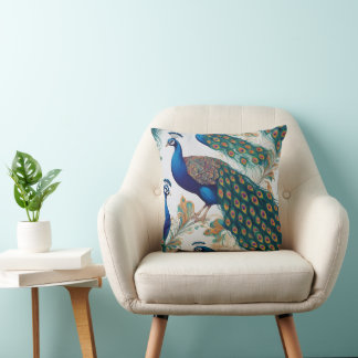 Uitstekende Peacock Print Sierkussen