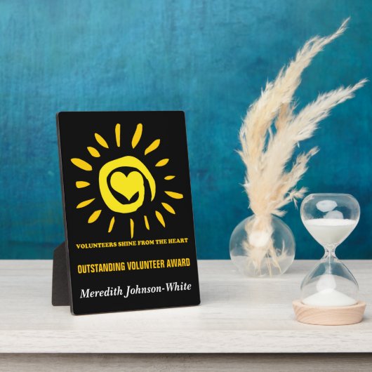 Uitstekende prijs voor vrijwilligers fotoplaat (Zijkant)