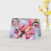 Uitstekende schoonheid van roze Sakura-bloemen in Kaart (Gele Bloem)