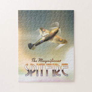 Uitstekende spitfire-reisposterafdrukken legpuzzel
