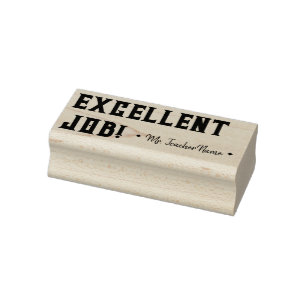 "UITSTEKENDE TAAK!" + Rubberstempel van onderwijsv