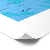 UITSTEKENDE WERELDKAART POSTER (Hoek)