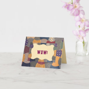 Uitstekende Wow Verjaardag Quilt  kaart