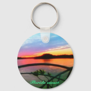 Uitstekende zonsondergang in Florida Sleutelhanger