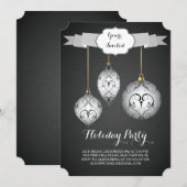 Uitstekende zwarte kerstfeestdag kaart (Voorkant / Achterkant)