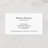 Uitstekende zwarte marmer visitekaartje (Achterkant)