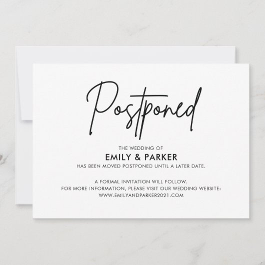 Uitstel Aankondiging (Voorkant)