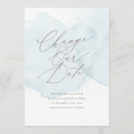 Uitstel aankondiging met zachte waterverf achtergr