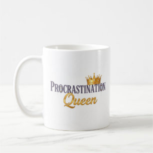 Uitstelgedrag Queen Mok – Gold Crown & Hourglass