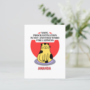 Uitstelthema Katten Meme Briefkaart