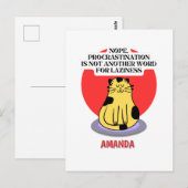 Uitstelthema Katten Meme  Briefkaart (Voorkant / Achterkant)