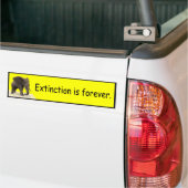 Uitsterven is voor eeuwig - Bumpersticker (Op Truck)