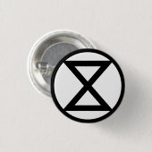 Uitstervingssymbool Ronde Button 3,2 Cm (Voorkant /achterkant)