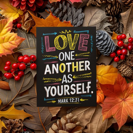 Uitstralen liefde, omhelzen eenheid briefkaart