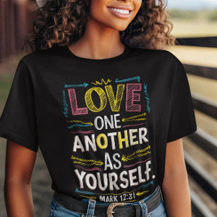 Uitstralen liefde, omhelzen eenheid t-shirt