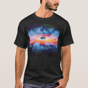 Uitstroming van zwart gat - Kleurrijk concept van T-shirt