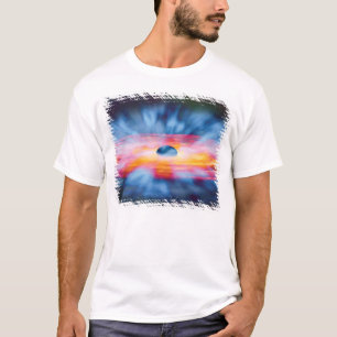 Uitstroming van zwart gat - Kleurrijk kunstenaarsc T-shirt