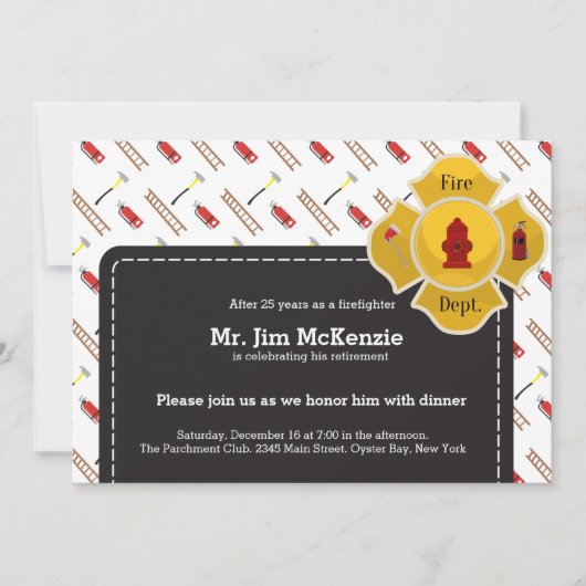 Uittreding brandweerman kaart (Voorkant)