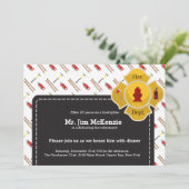 Uittreding brandweerman kaart (Staand voorkant)