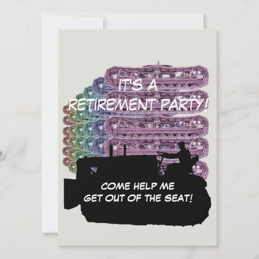 Uittreding van de Bulldozer Exploitant Kaart (Voorkant)