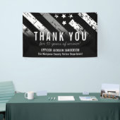 Uittreding van de rectificator Thin Silver Line Spandoek (Beurs)