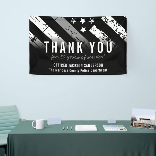 Uittreding van de rectificator Thin Silver Line Spandoek (Beurs)