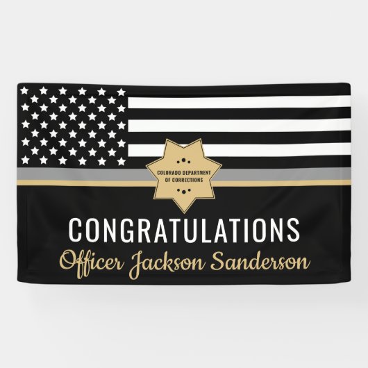 Uittreding van de rectificator Thin Silver Line Spandoek (Horizontaal)