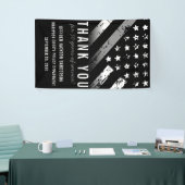 Uittreding van de rectificator Thin Silver Line Spandoek (Beurs)