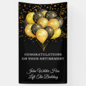 Uittreding van zwart en goud spandoek (Verticaal)