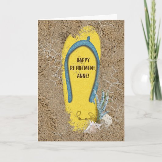 Uittredingsflip-flop in zand kaart (Voorkant)