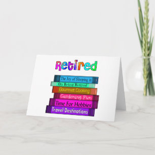 Uittredingskortingen Unieke stapel boekenontwerp Kaart