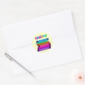 Uittredingskortingen Unieke stapel boekenontwerp Ronde Sticker (Envelop)