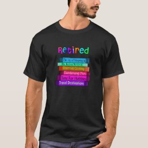 Uittredingskortingen Unieke stapel boekenontwerp T-shirt