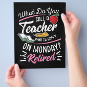 Uittredingsleraar Gepensioneerd leraar Leraar Fijn Flyer (Hand)