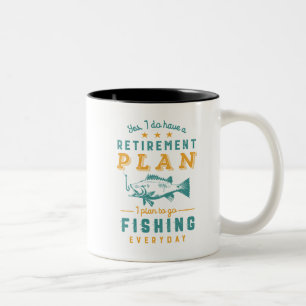 Uittredingsprogramma Funny Remoe Fisherman Retirem Tweekleurige Koffiemok