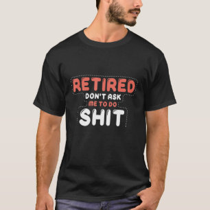 Uittredingsvrouwen Mannen in ruste Vintage met rep T-shirt