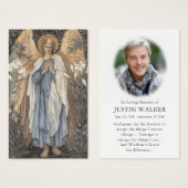 Uitvaart Angel Annunciatie Gebed Sympathie Kaarten Visitekaartjes (Voorkant /achterkant)