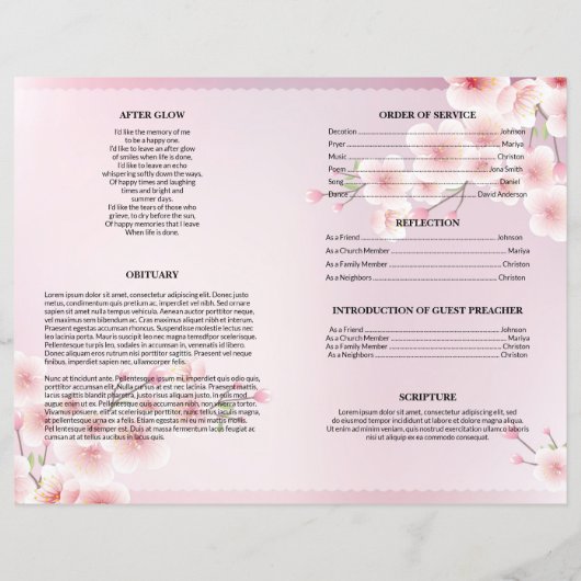 Uitvaart Template Chery (Achterkant)